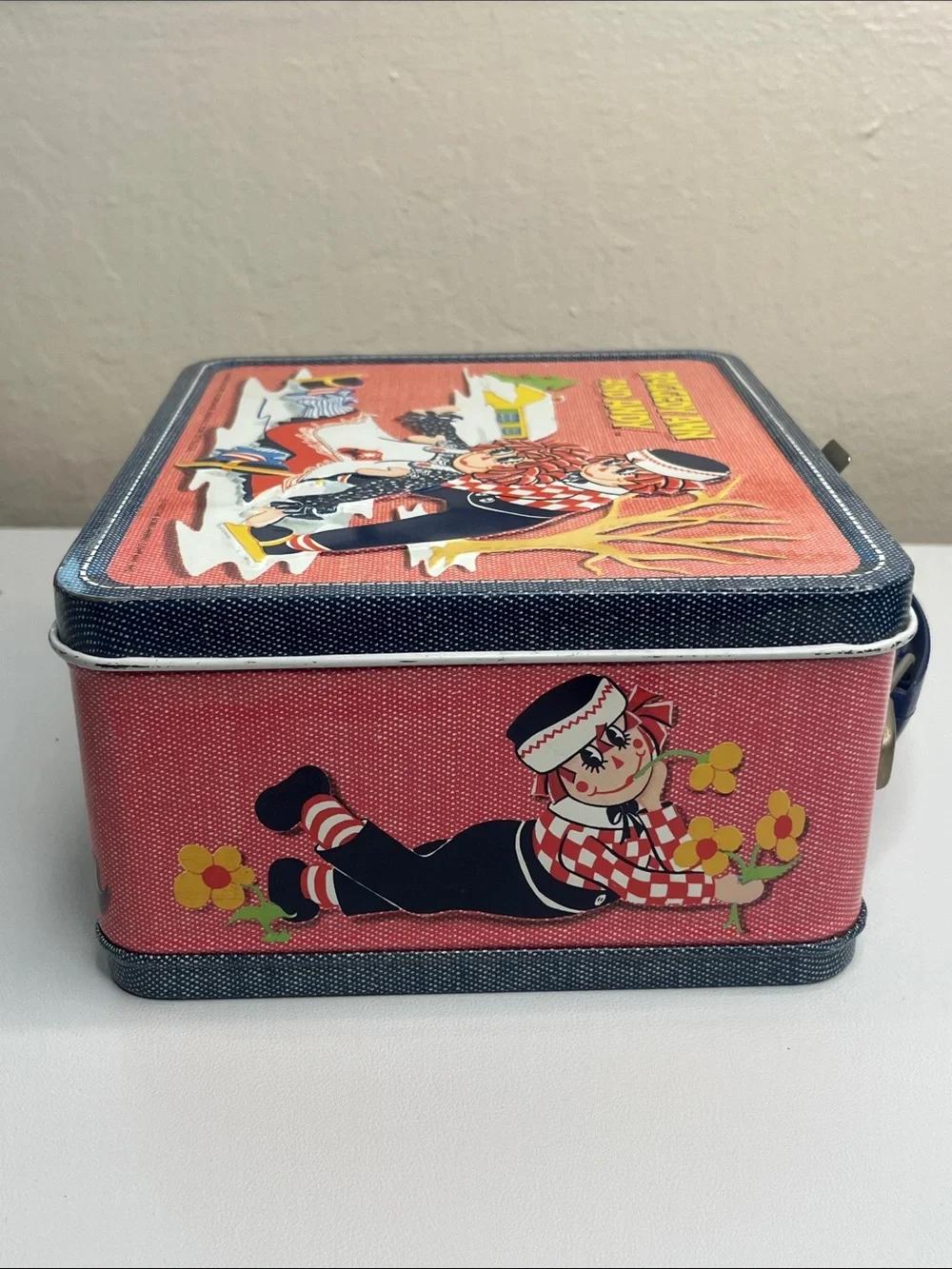Vintage 1973 Raggedy Ann and Andy Metal Lunchbox